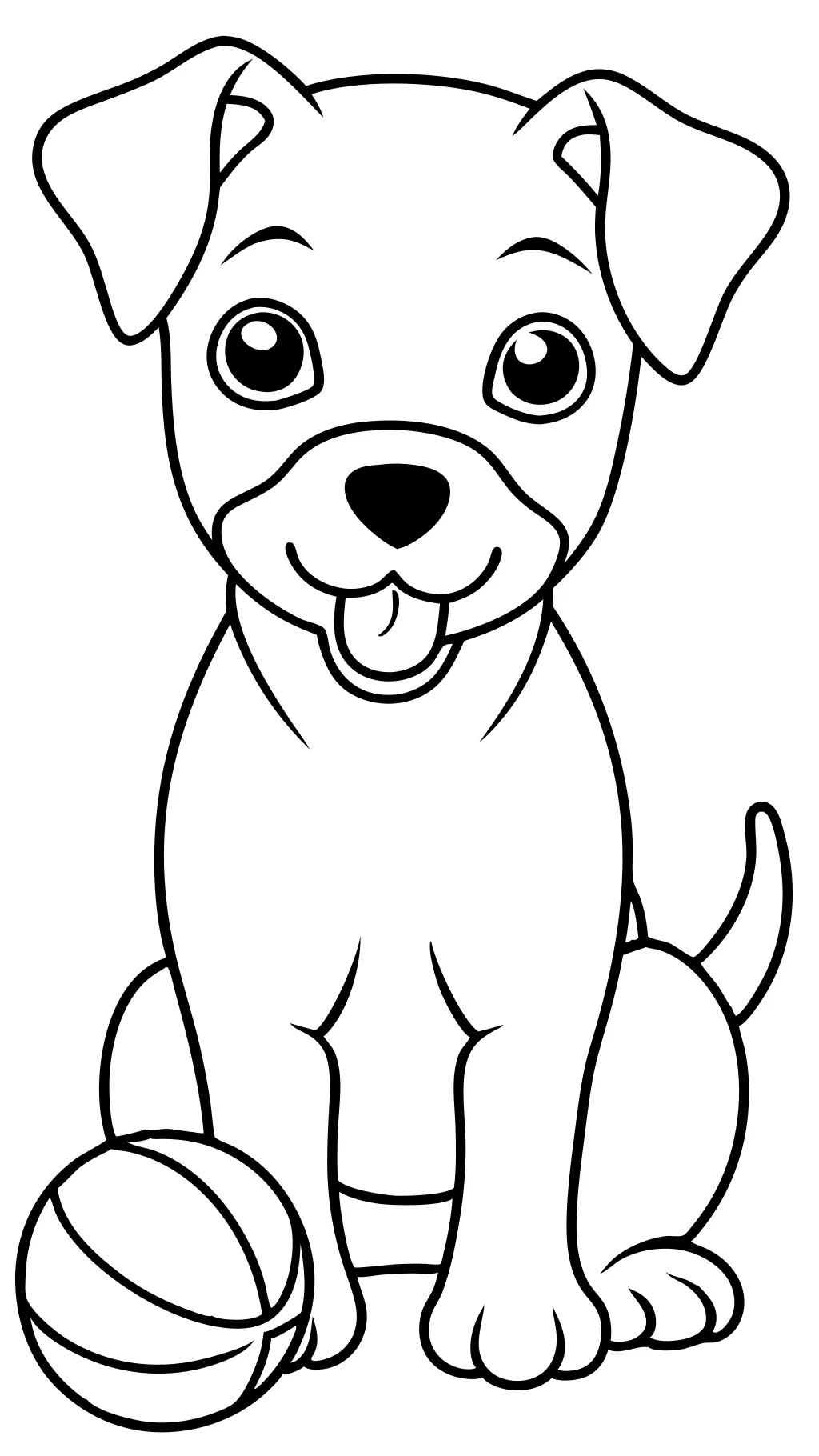 coloriages de chiots mignons à imprimer